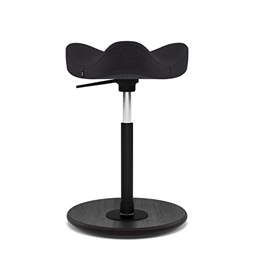 Varier Move Tilting Saddle Stool (Black Revive Fabric...