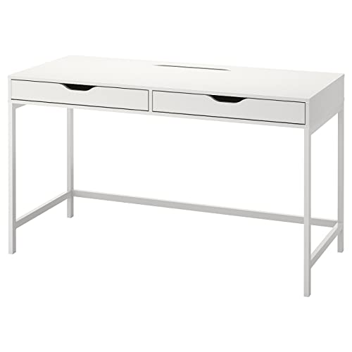 Ikea Alex Computer Desk with Drawers (White)