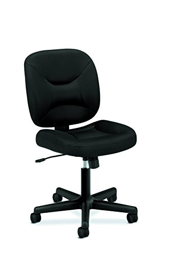 HON ValuTask Armless Desk Chair, Armless, Padded Mesh...