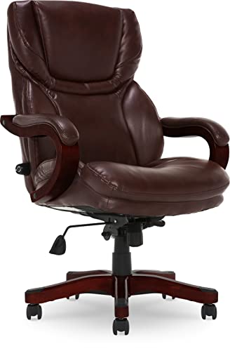 Serta Big and Tall Executive Office Chair with Wood...