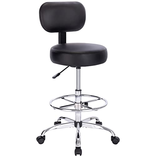 SUPERJARE Drafting Chair with Back, Adjustable Foot...
