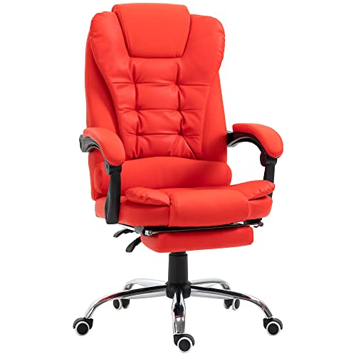 HOMCOM High-Back Executive Office Chair with Footrest,...