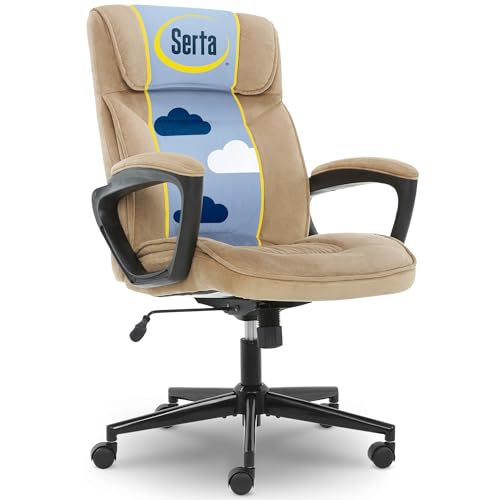 Serta Hannah Executive Home Office Desk Chair,...