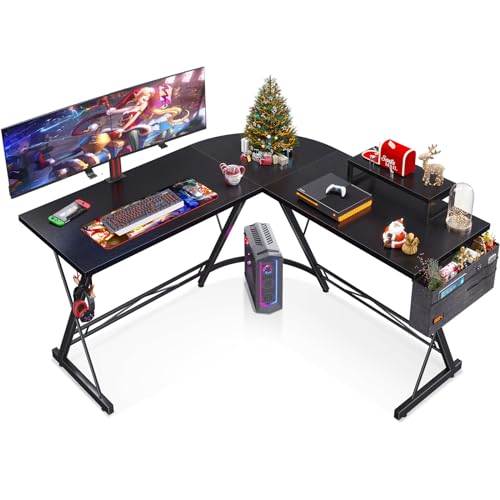 Casaottima L Shaped Gaming Desk, Home Office Desk with...