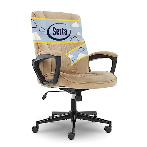 Serta Hannah Executive Microfiber Office Chair with...