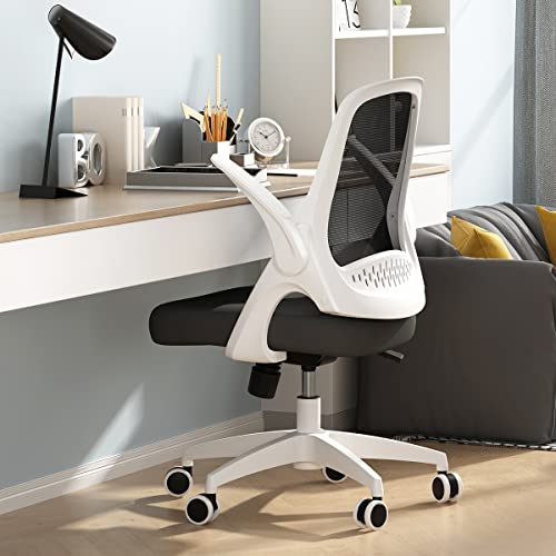Hbada Home Office Desk Chair with Flip Up Arm,...
