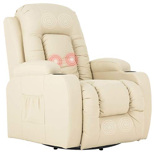 Mecor Massage Recliner Chair PU Leather Rocker with...