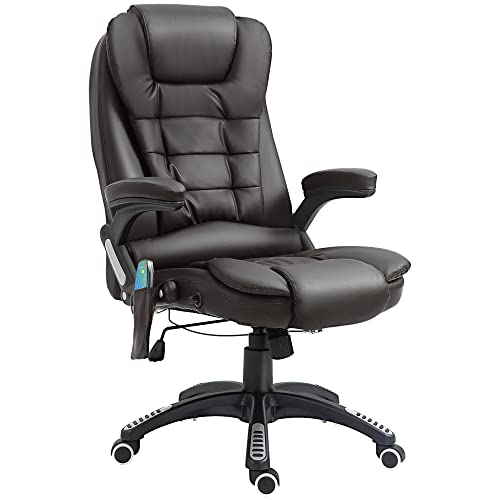 HOMCOM High Back Executive Massage Office Chair with 6...