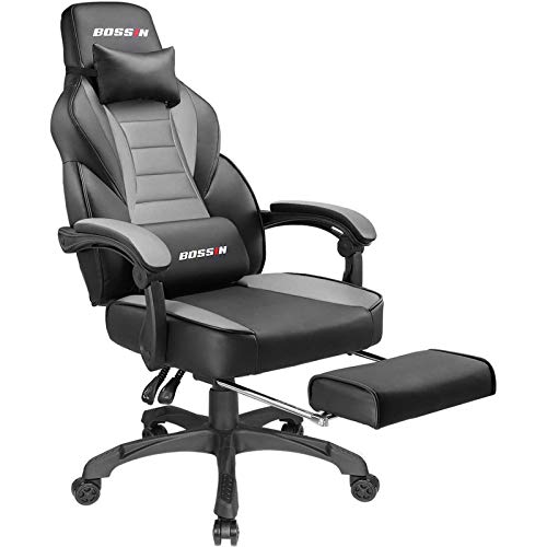 Gaming Chair with footrest,Racing Style Ergonomic Big...