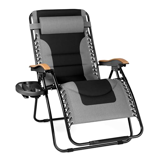 PHI VILLA XXL Oversized Padded Zero Gravity Chair,...