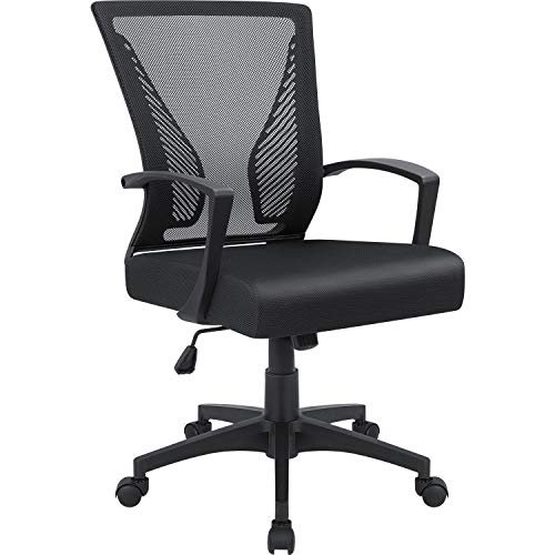 Furmax Office Chair Mid Back Swivel Lumbar Support Desk...