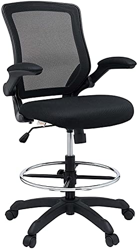 Modway Veer Reception Desk Flip-Up Arm Drafting Chair...