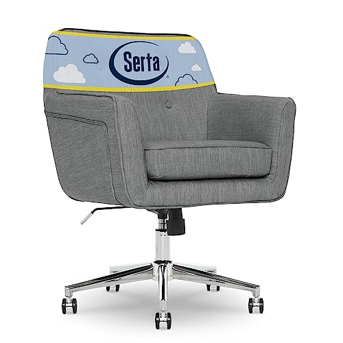 Serta Ashland Modern Office Chair, Stylish Mid-Back...