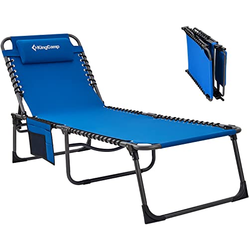 KingCamp Adjustable 5-Position Folding Chaise Lounge...