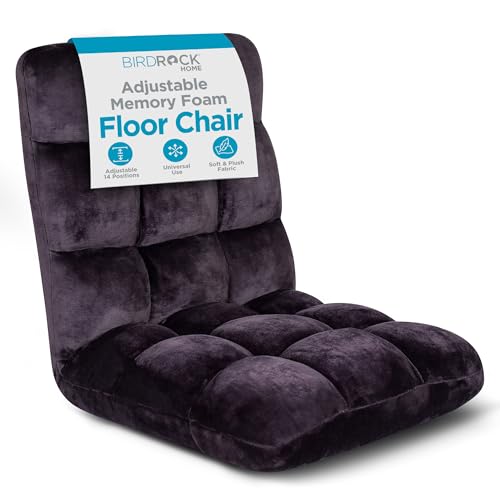 BIRDROCK HOME Adjustable Memory Foam Floor Chair -...