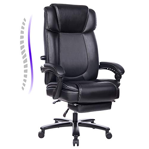 REFICCER Big & Tall Bonded Leather Executive Office...
