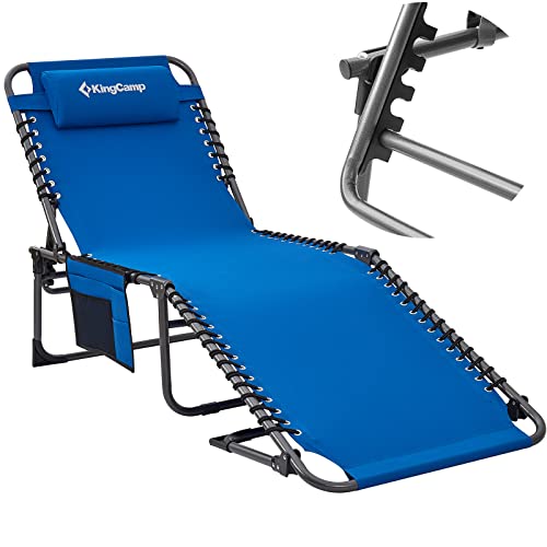 KingCamp Outdoor Adjustable Tri-fold Chaise Lounge...
