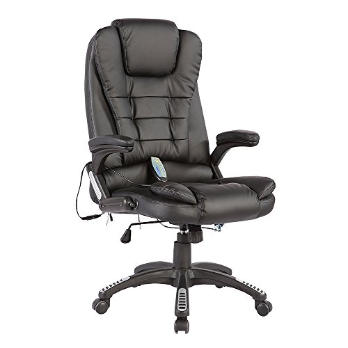 Massage High-Back PU Leather Computer Chair w/360...