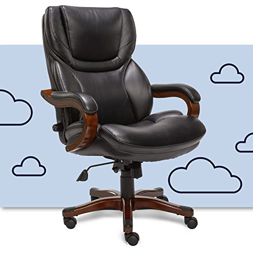 Serta Big and Tall Executive Office Chair with Wood...
