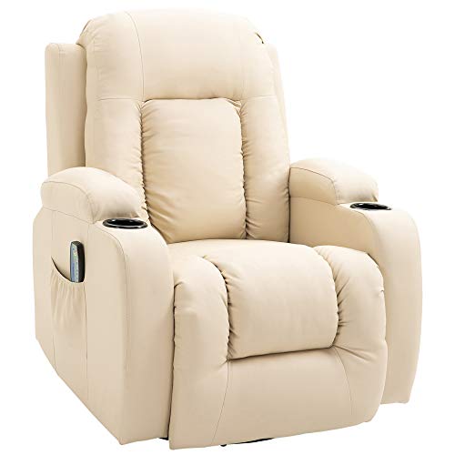 HOMCOM Vibration Massage Recliner Chair for Living Room...