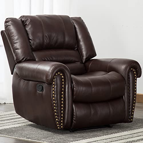 CANMOV Leather Recliner Chair, Classic and Traditional...