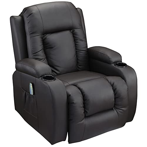 HOMCOM Vibration Massage Recliner Chair for Living Room...