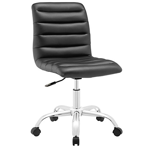 Modway Ripple Ribbed Armless Mid Back Swivel Computer...