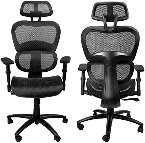 Ergonomic Office Chair Lumbar Support High Back Mesh...