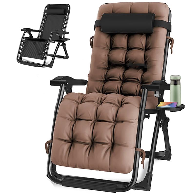 KINGBO Oversized Zero Gravity Chair, Lawn Recliner,...