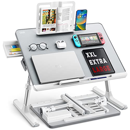 Laptop Bed Tray Desk, SAIJI Adjustable Laptop Stand for...
