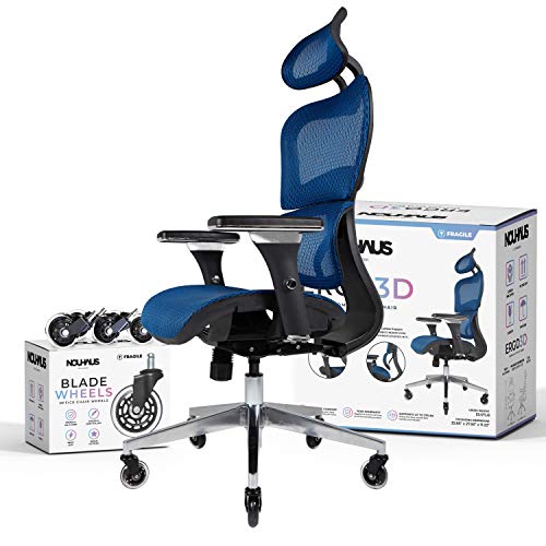NOUHAUS Ergo3D Ergonomic Office Chair - Rolling Desk...