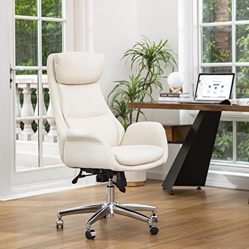 glitzhome Home High-Back Office Chair Leather...